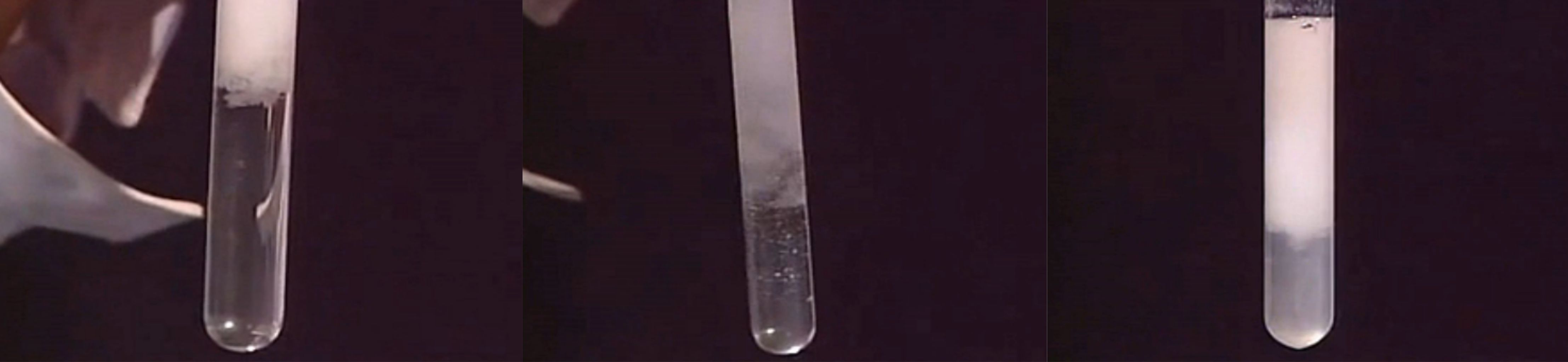 向NaOH溶液里滴加AlCl3溶液至過(guò)量,開(kāi)始無(wú)沉淀，過(guò)一會(huì)兒產(chǎn)生白色沉淀且不溶解